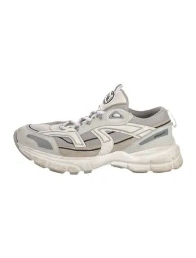 Pre-owned Axel Arigato Leather Leather Trim Embellishment Chunky Sneakers In Neutrals