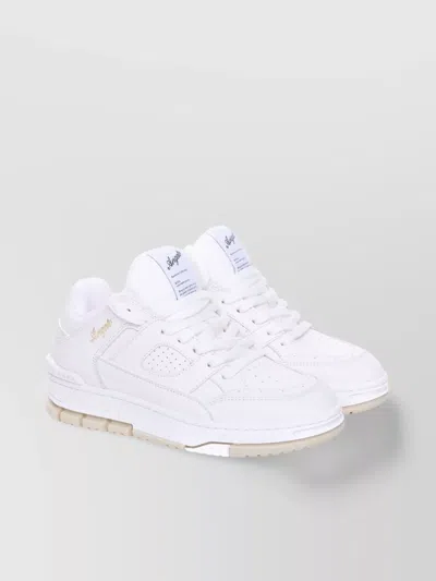 Axel Arigato Leather Low Top Sneakers With Perforated Round Toe