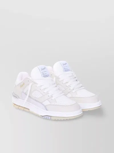 AXEL ARIGATO LEATHER LOW TOP SNEAKERS WITH PERFORATED UPPER
