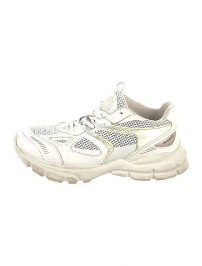 Pre-owned Axel Arigato Leather Mesh Accents Athletic Sneakers In White