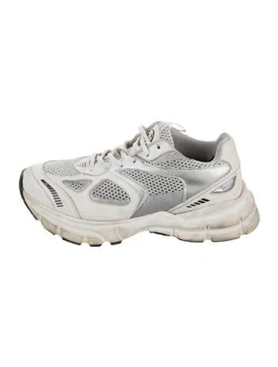 Pre-owned Axel Arigato Leather Mesh Accents Athletic Sneakers In White