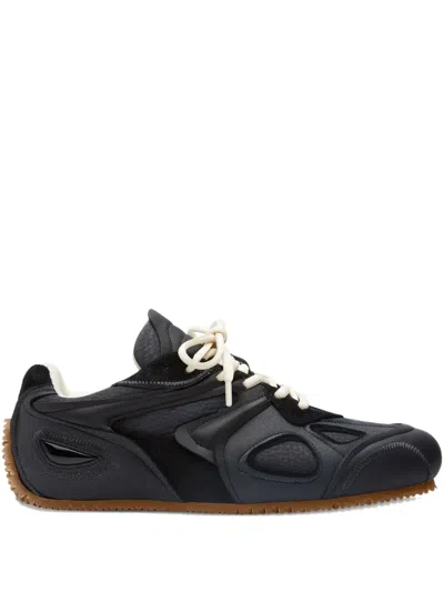 Axel Arigato Leather Panelled Lace-up Sneakers In Black
