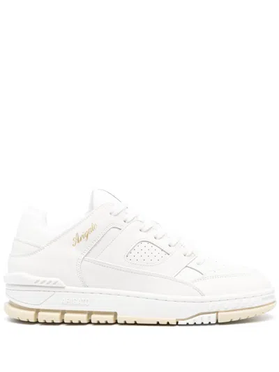Axel Arigato Leather Panelled Sneakers With Perforated Toebox For Men In White