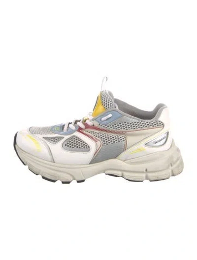Pre-owned Axel Arigato Leather Printed Athletic Sneakers In White