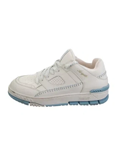 Pre-owned Axel Arigato Leather Printed Athletic Sneakers In White