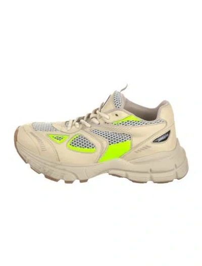 Pre-owned Axel Arigato Leather Printed Chunky Sneakers In Neutral