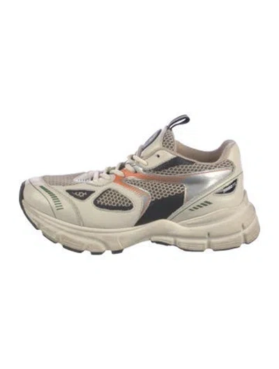 Pre-owned Axel Arigato Leather Printed Sneakers In Neutral