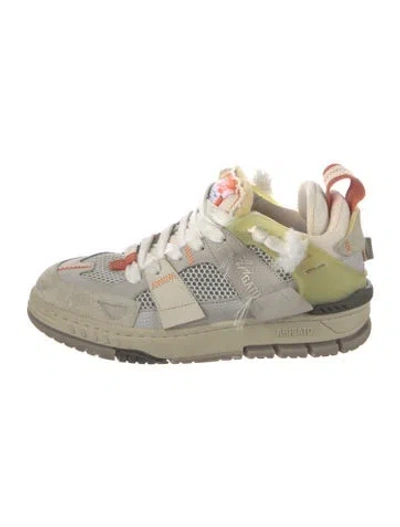 Pre-owned Axel Arigato Leather Printed Sneakers In Neutral