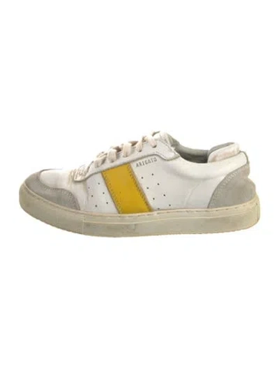 Pre-owned Axel Arigato Leather Printed Sneakers In White
