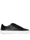 Axel Arigato 90 Clean Black Low Top Sneakers With Logo Lettering On The Side In Leather Man In Black