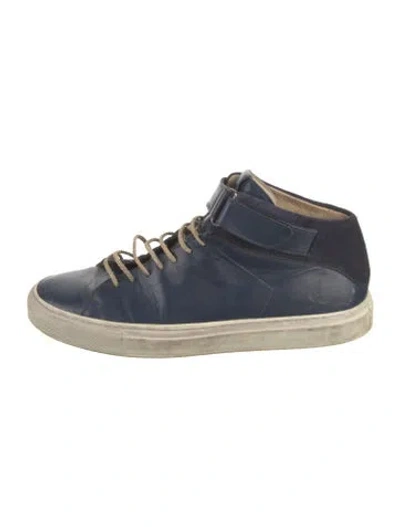 Pre-owned Axel Arigato Leather Sneakers In Blue