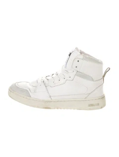 Pre-owned Axel Arigato Leather Sneakers In White