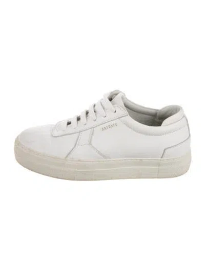 Pre-owned Axel Arigato Leather Sneakers In White