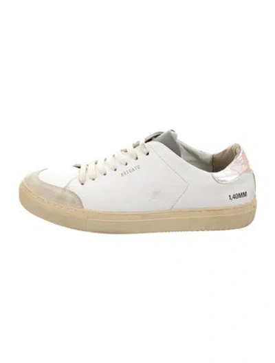 Pre-owned Axel Arigato Leather Sneakers In White