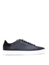 Axel Arigato 90 Clean Black Low Top Sneakers With Logo Lettering On The Side In Leather Man In Black