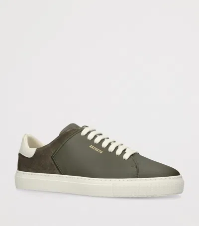 Axel Arigato Leather-suede Clean 90 Split Sneakers In Green