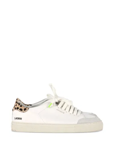 Pre-owned Axel Arigato Leopard-print Leather Sneakers In White