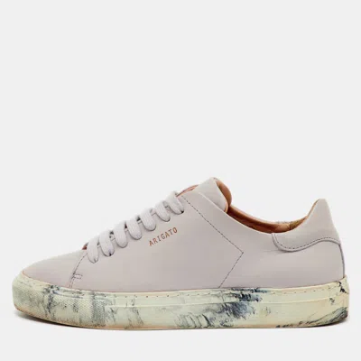 Axel Arigato Lilac Leather Clean 90 Low Top Sneakers In Neutral