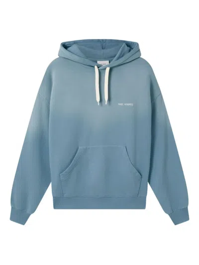 Axel Arigato Logo-embroidered Hoodie In Blue