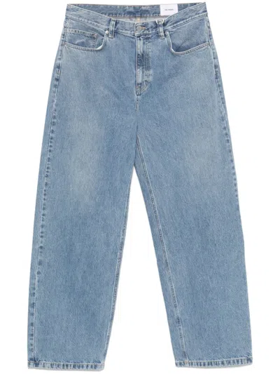 Axel Arigato Logo-embroidered Jeans In Blue