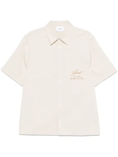 Axel Arigato Logo-embroidered Shirt In Neutrals