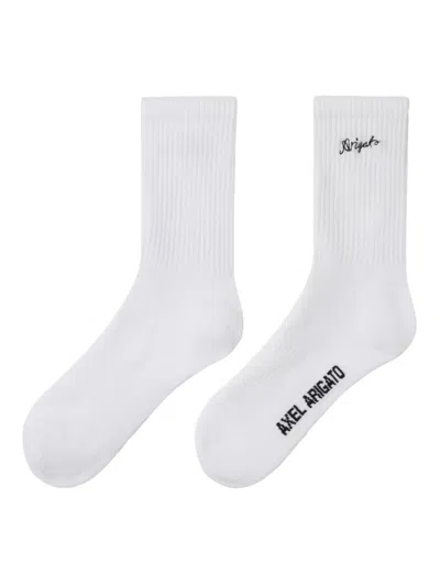 Axel Arigato Logo-embroidered Socks In White