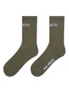 Axel Arigato Logo-intarsia Crew Socks In Green
