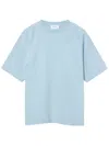 Axel Arigato Organic Cotton T-shirt With Refined Logo Detail In Blue