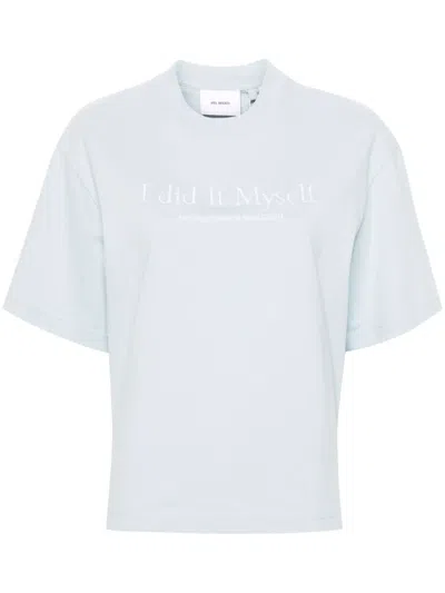 Axel Arigato Logo-print Organic Cotton T-shirt In Blue