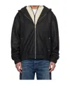 Axel Arigato Long Sleeve Faux Leather Jacket In Black