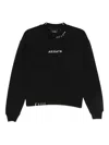 Axel Arigato Loops Embroidered-detail Crew-neck Sweatshirt In Black