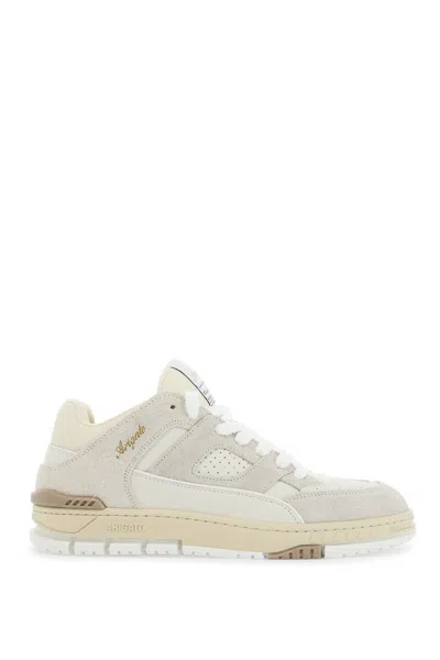 Axel Arigato Mens Beige Area Lo Brushed-suede And Leather Low-top Trainers