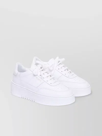 Axel Arigato Low Top Leather Platform Sneakers In White
