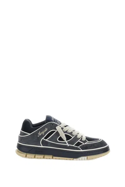 Axel Arigato Low-top Nubuck Sneakers With Contrasting Stitching In Gray
