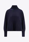 Axel Arigato Women Wool Blend Turtleneck Sweater In Blue