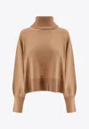 Axel Arigato Women Wool Blend Turtleneck Sweater In Brown