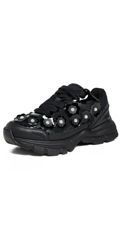 AXEL ARIGATO MARATHON FLOWER RUNNER SNEAKERS BLACK/BLACK