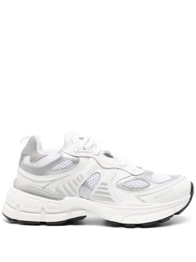 Axel Arigato Marathon Ghost Runner White Low Top Sneakers With Reflectivce Details In Leather Blend Woman