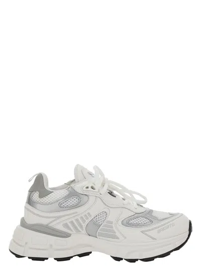 AXEL ARIGATO 'MARATHON GHOST RUNNER' WHITE LOW TOP SNEAKERS WITH REFLECTIVCE DETAILS IN LEATHER BLEND WOMAN