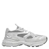 Axel Arigato 'marathon Runner' White Low Top Sneakers With Reflective Details In Grey/silver Tone