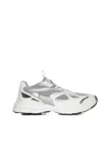 AXEL ARIGATO 'MARATHON RUNNER' SILVER AND WHITE SNEAKERS WTH LOGO IN LEATHER BLEND MAN AXEL ARIGATO