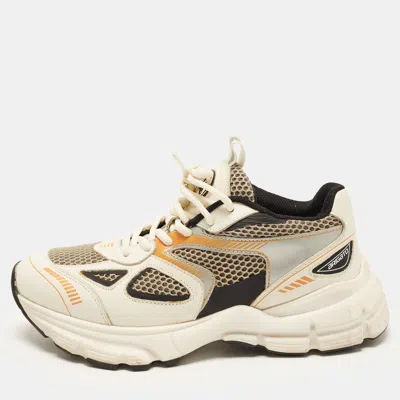 Pre-owned Axel Arigato Marathon Runner Size 37 Multicolor Leather And Mesh Lace Up Sneakers