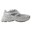 Axel Arigato Marathon Runner Grey Low Top Sneakers With Reflective Details In Leather Blend Woman In Grey