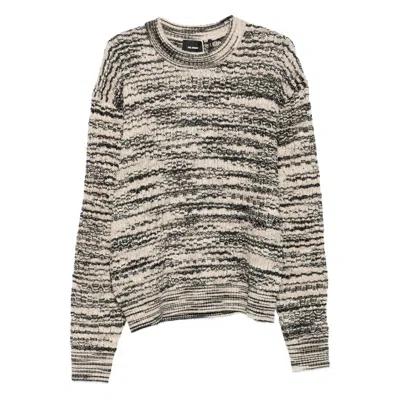 Axel Arigato Marl-knit Crew-neck Sweater In Multi