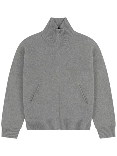 AXEL ARIGATO MEDIUM GREY MÉLANGE WOOL BLEND CARDIGAN