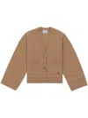 Axel Arigato Memory Wool Cardigan In Brown