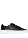 Axel Arigato 90 Clean Black Low Top Sneakers With Logo Lettering On The Side In Leather Man In Multi