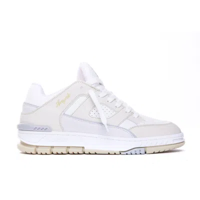 Axel Arigato Leather Low Top Sneakers With Perforated Upper In White