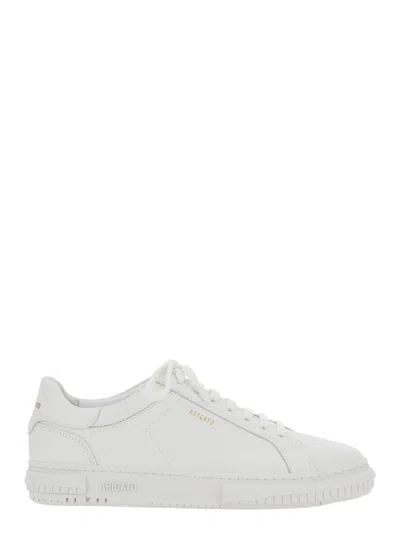 Axel Arigato Atlas White Low Top Sneakers With Logo Lettering On The Rear In Leather Man In Multi