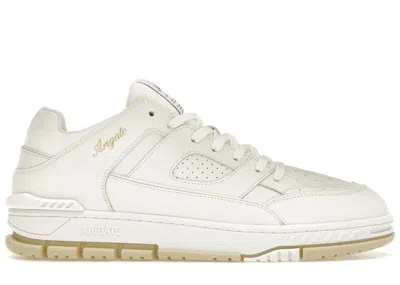Pre-owned Axel Arigato Men's  Area Lo Sneakers In White/beige